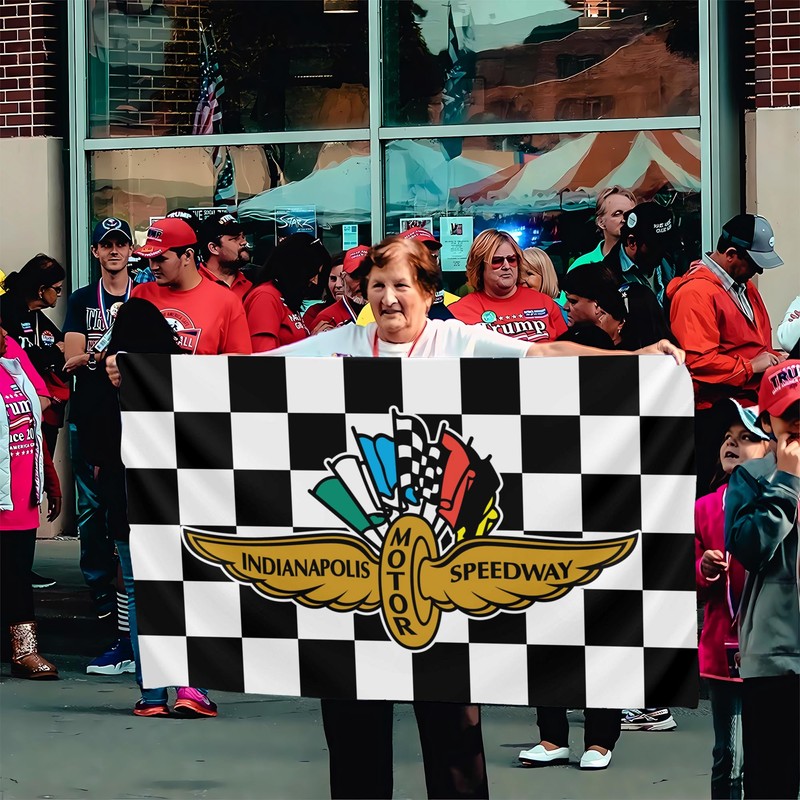 Indianapolis Motor Speedway Flag 3×5 FT Black White Checkere Garage