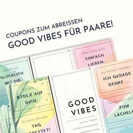 sintimate Good Vibes - 24 Tear-Off Coupons - Compliments Cards for Couples - Love and Couple Gift - Good Mood