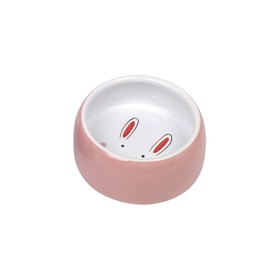 Nobby Rodent Ceramic Feeding Trough, Pink, Diameter 12 cm, 0.25 L, Pack of 1