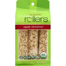 CRUNCHY ROLLERS Organic Apple Cinnamon Rice Rollers 6 Count, 2.6 OZ