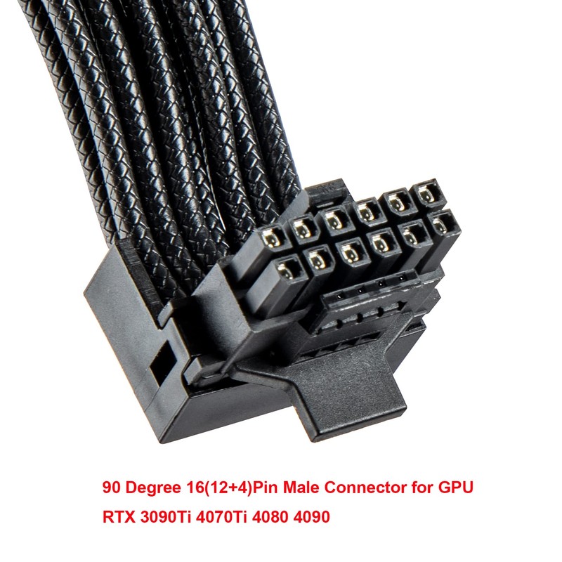 12VHPWR 90 Degree Adapter to 2X 8Pin: 16AWG 16 PIN