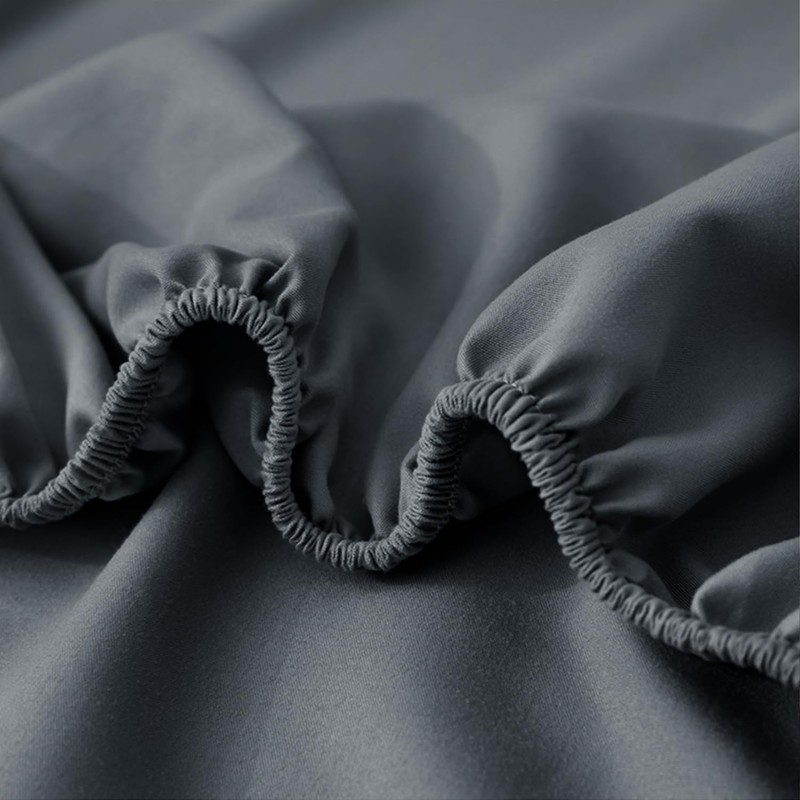 NAFAY LIVING Fitted sheet-Plain Dyed Ultra Soft Microfiber Bedding Sheet