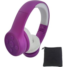 hisonic Bluetooth Headphones Children, Bluetooth Headphones for Children with Volume Limit, Adjustable Children Adults Headset for Boys and Girls from 3 Years (Purple)