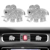 NOTISH 2PCS Elephant Crystal Diamond Car Air Vent Clip, Bling