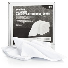 com-four® 9 x Microfibre Face Cleaning Cloths – GSM 250 g/m² – Gentle Make-Up Remover for Removing Makeup from Sensitive Skin