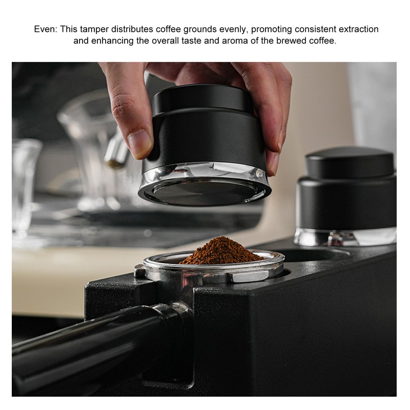 Coffee Tamper Stainless Steel Flat Bottom Coffee Distributor Leveler Coffee