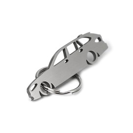 Streetculture Car Vehicle CarShape Keyring Stainless Steel Bimmer Nation 5 5 Series G31 Touring Estate Car Shape Performance Racing Drift Motorsport, silver