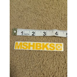 Mosh Bikes sticker vintage bmx original 4.5" Yellow