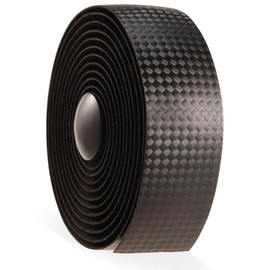 SPJ4-BK Handlebar Tape, Carbon Pattern, Anti-Slip, End Plug, EVA+PU, Left & Right Set, Black