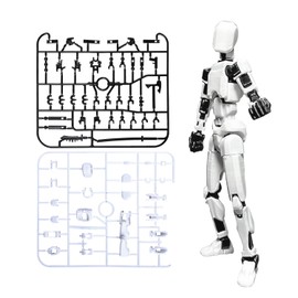 Thyonta 3D Printed Doll Toys 13 Joints Adjustable DIY Dolls Stress Relief Magic Suitable for Children's Party Home Desktop Decorations Gifts（Grey）