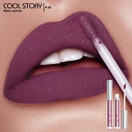 Matte Lip Gloss Stain Color Tint Long-Lasting Waterproof Formula (09)