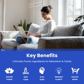 NutraChamps NutraChamps Calm Gummies, Stress Gummies Supplement with Ashwagandha, L-Theanine, GABA, Vitamin B6 & Lemon Balm, 90 Gummies (Pack of 2)