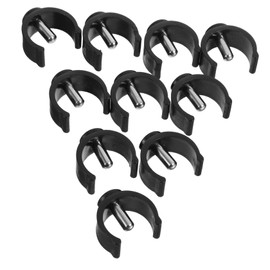 FRCOLOR 10pcs Heavy Duty Crutch Pin Locks and Clips Non Slip Walker Tube Attachments for Seniors Durable Plastic Steel Mounting Bracket for and Stability