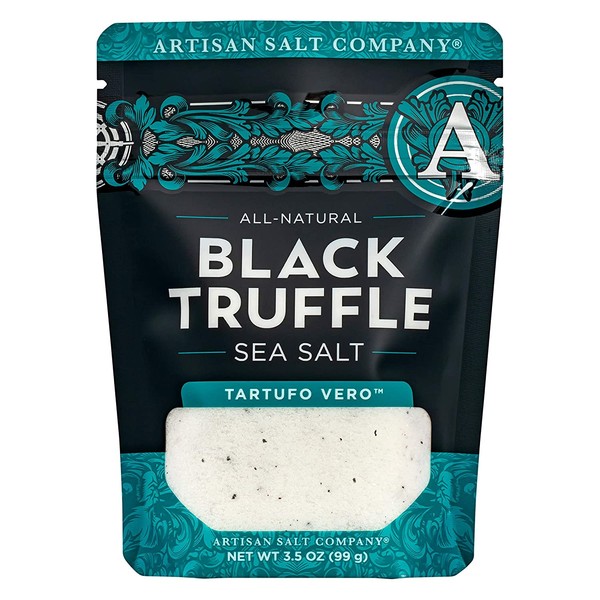All Natural Black Truffle Sea Salt, 3.5 Ounce Stay Fresh Pouch - SaltWorks