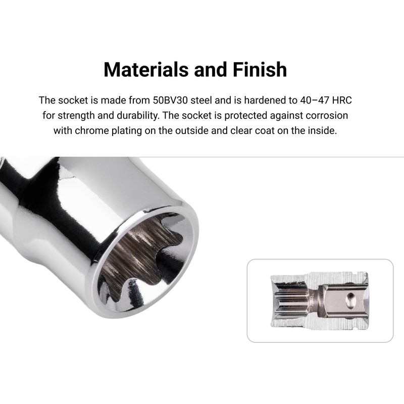 TEKTON 3/8 Inch Drive External Star Socket Set with Rail,