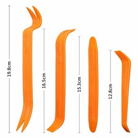 AIMALL 4X Plastic Car Radio Trim Panel Removal Tools – Dash Audio Door Molding Clip Installer, Pry Tool Set for Automotive, Upholstery & Furniture Repair