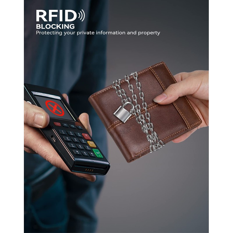 Swallowmall Swallowmall Mens Wallet Rfid Blocking Leather Wallet for Men