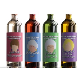 May your wine be Golden Girls Set of 4 stickers, Party Wine Labels, Wine Labels, Wine Label Stickers, Sticker Labels, Funny wine Labels