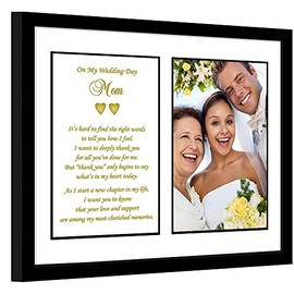 Wedding Thank You Gift for Mother of The Bride or Groom â Poem for Mom in 8x10 Inch Frame with Photo Area