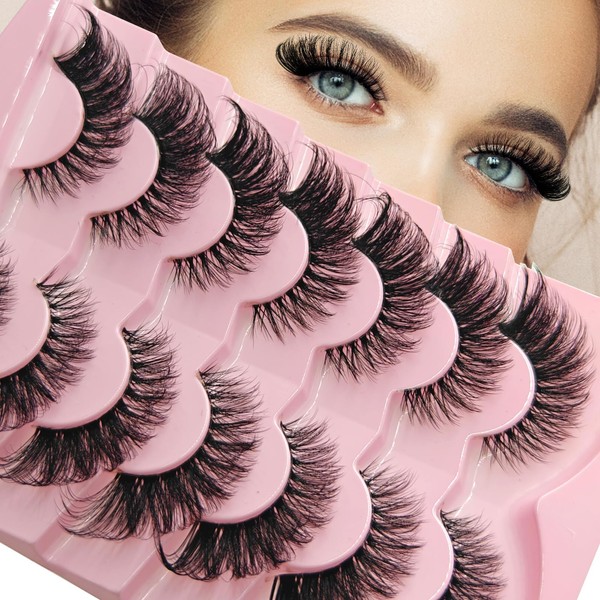 MIKIWI Lashes Clear Band Fluffy Faux Mink Eyelashes Cat Eye