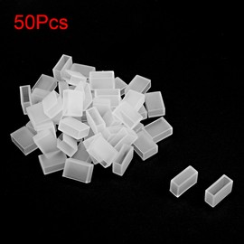 uxcell 50pcs Silicone Plug Fit 5050 10mm Wide LED Tube Strip Light End Cap Cover White