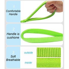 Mycicy 2/3/4/6/10 FT Reflective Dog Leash, Nylon Rope Braided Heavy Duty Dog Training Leash for Large Medium Small Dogs Walking Lead (Green 6 ft)