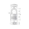 High Logic G-250 Dimple Padlock, 1.2 inches (30 mm), 3