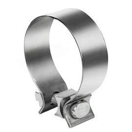 WYSIWYKA 1 Pack Butt Joint Heavy Duty Exhaust Band Clamp Sleeve Stainless Steel exhaust pipe clamps (2.75in)