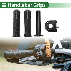 X AUTOHAUX 7/8" 22mm 15/16" 24mm Motorcycle Hand Grips Cover Kit Non Slip Aluminum Alloy Handlebar Grips for Motorcycle Scooter Bicycle ATV Black 1 Set