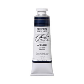 M. Graham 2-Ounce Tube Acrylic Paint, Prussian Blue Hue