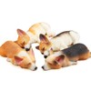 RillyRellow Miniature Corgi Figurine, Dollhouse Miniature Corgi, 1:12 Sleeping Welsh