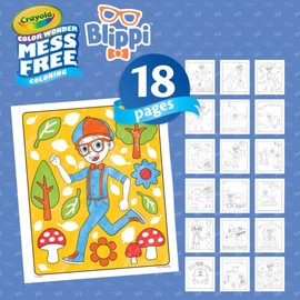 Crayola Blippi Color Wonder Coloring Set, 18 Blippi Mess Free Coloring Pages for Toddlers, Travel Activity, Toddler Toys & Gifts