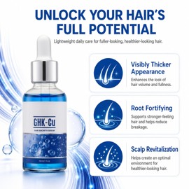 2PCS GHK-CU Copper Peptide Hair Growth Serum,Ghkcu Hair Serum,Copper Peptide Serum for Men & Women Hairs,Scalp Care for Thinning Hair,Strengthens & Thickens Hair,Deeply Nourishing Scalp Oil