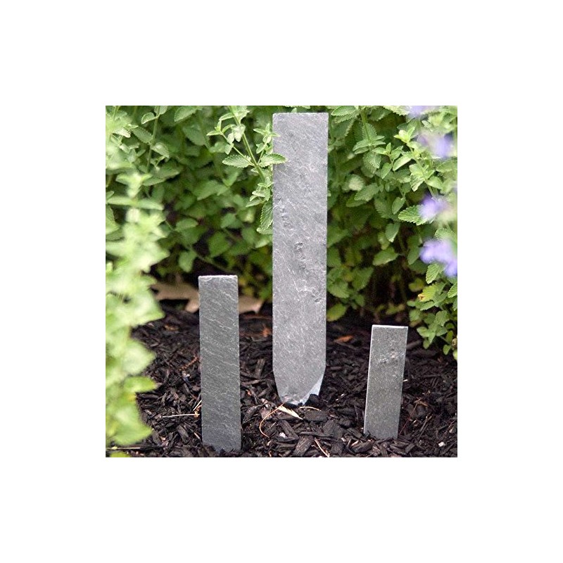 Cohas Slate Garden Stakes Includes Liquid Chalk Marker and Solid