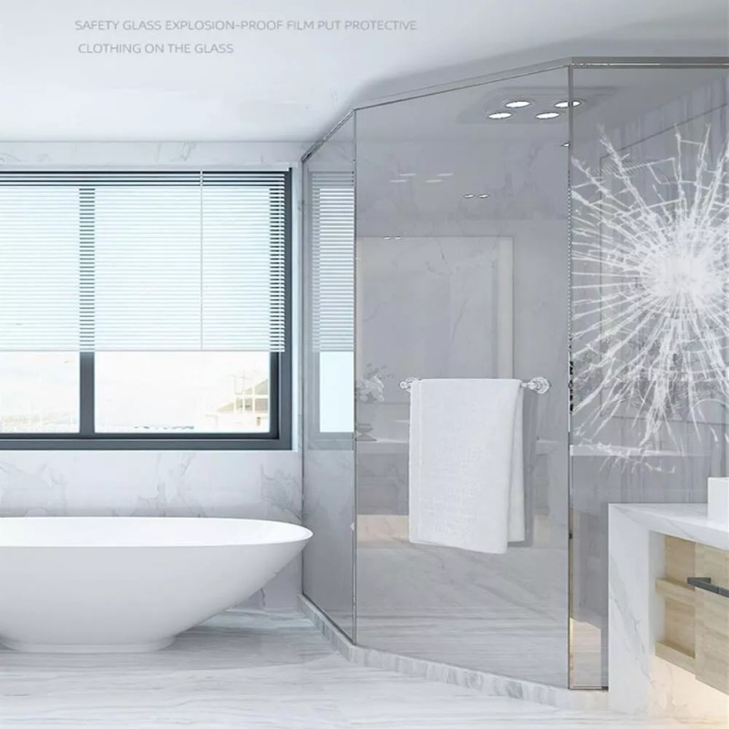 MEGICOLIM Clear Security and Safety Window Film for Glass Windows