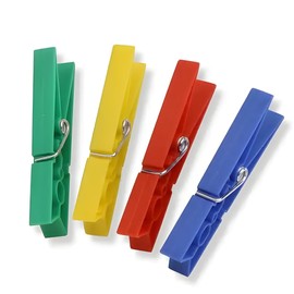 PARENCE. - Set of 40 Plastic Clothes Pegs for Indoor and Outdoor Use / 7 x 1 cm / Versatile and Practical Clothes Pegs - Random Colours - 40 Pieces