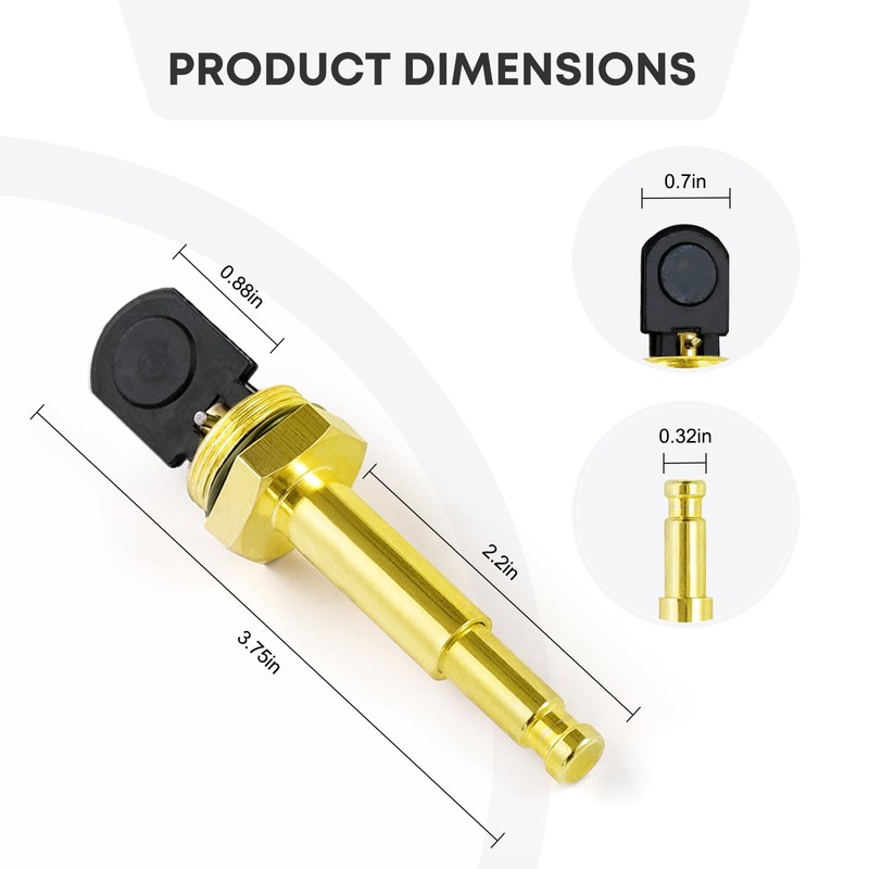 Tesidol RP5649PB Faucet Push Button Diverter Assembly,Polished Brass,Compatible with 1H
