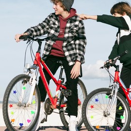 BOHUIZ Pack of 216 Colourful Bicycle Spokes, Spoke Reflectors, Bicycle Accessories, Children's Bicycle Spoke Decorations for Girls and Boys, Spoke Beads