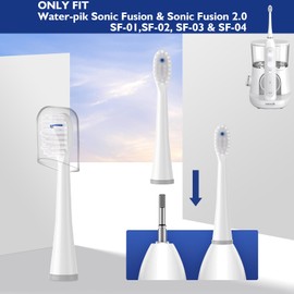 Toothbrush Replacement Heads for Sonic Fusion and Sonic Fusion 2.0, Sonic Fusion Professional and Sonic Fusion 2.0 Professional, SF-01, SF-02, SF-03 and SF-04 (White, 3Packs)