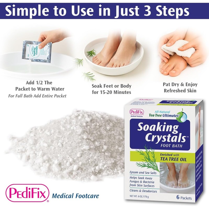 PediFix Soaking Crystals Foot Bath - (6) 1 oz. packets