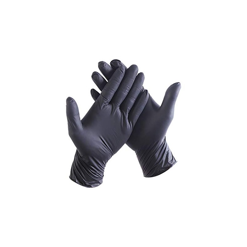 NITRAS Medical 8320 BLACK WAVE Nitrile Disposable Gloves, Black, Size