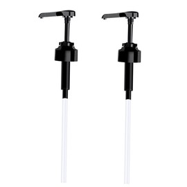 Mobestech 2pcs Black Pump Head for Oil Consumption Bottle Versatile Lotion Syrup Dispenser for Kitchen and Bathroom Use Easy Control Long Nozzle for Hand Dispensing