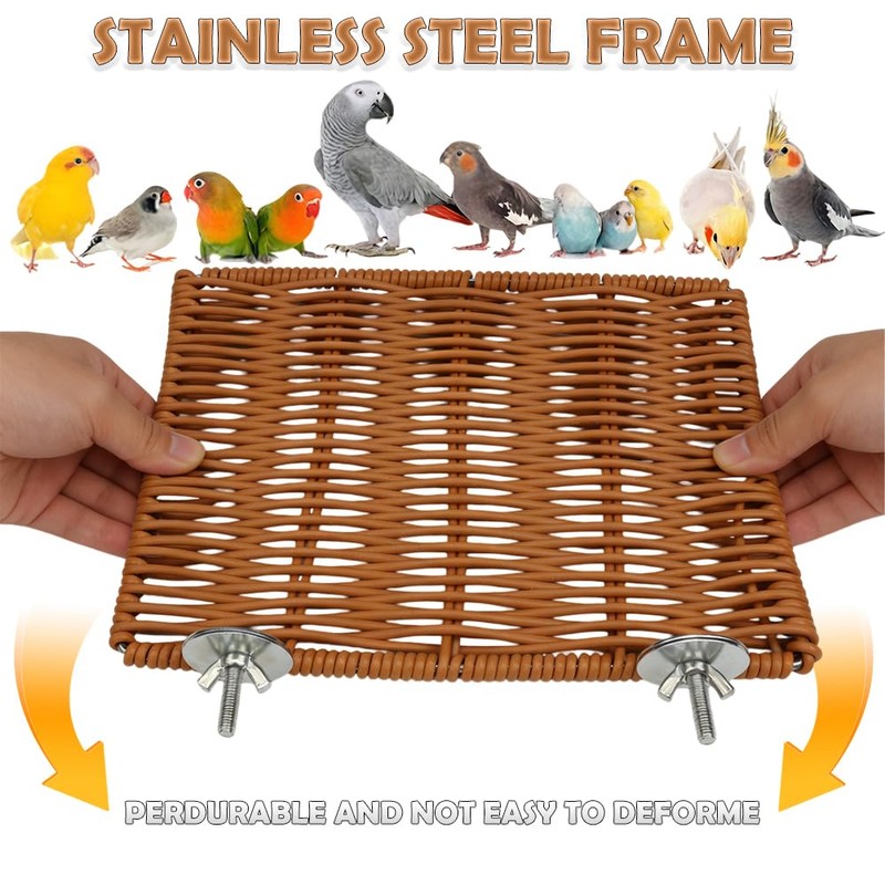 Title: Bird Perch Platform Small Animals Perch Stand Rectangle Breathable