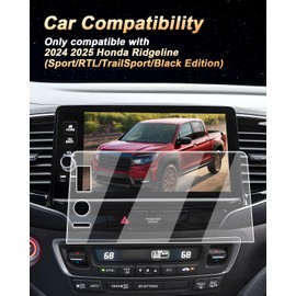 Screen Protector For 2024-2025 Honda Ridgeline - 9-Inch Navigation HD Tempered Glass Screen Protector For 2024 2025 Ridgeline(Sport/RTL/TrailSport/Black Edition) Accessories 9H Hardness Tempered Glass - HD Clear & Anti Fingerprints