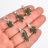 Vilorra Vilorra Certified Genuine Moldavite Crystal Necklace, 925 Sterling Silver