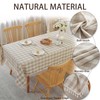 JIALE Checkered Table Cloth Square Cotton Linen Fabric Gingham Tablecloth