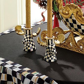MacKenzie-Childs Courtly Check Moose Candlesticks