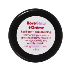 LIVING LIBATIONS - Organic/Wildcrafted Rose Glow Face Creme | Natural, Plant-Based, Clean Beauty (.16 oz | 5 ml)