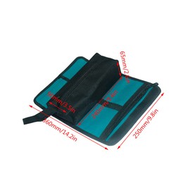 Tool Pouch Bag, Foldable Electricians Tool Storage Holder Roll Bag Convenient Organizer for Electrician, HVAC, Plumber, Carpenter or Mechanic