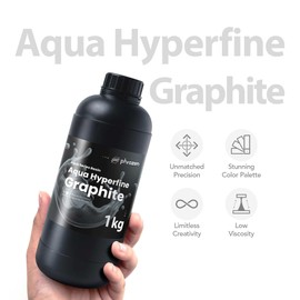 Phrozen Aqua-Hyperfine 3D Printer Resin | High Resolution Photopolymer Resin for 9K/12/14K LCD Printers | Standard 405nm UV-Curing Resin | High Detailed, Low Shrinkage | Graphite (1kg)